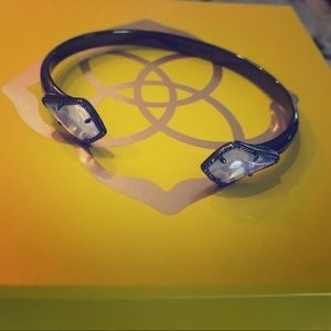 Kendra Scott Opalite Liana Gunmetal Cuff